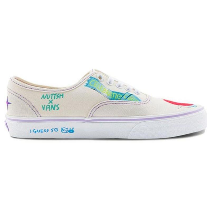 Otw Nuttsh x Vans Authentic Printed Low-Top Canvas Shoes Unisex Multicolor VN0A5KS9CGX