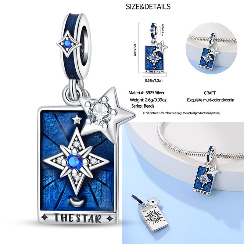 100% Copper Exquisite Tarot Cards Bracelet Pendants Blood Red Fire Snake Rose Charms Beads Diy Jewelry For Women