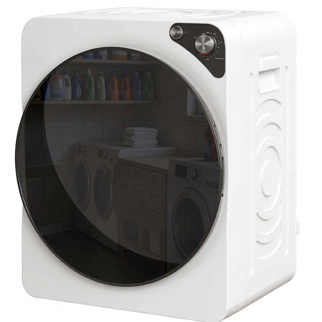 5kg Vented Tumble Dryer, 1000W Compact Tumble Dryer with 5 Drying Modes, Stainless Steel Tub, White