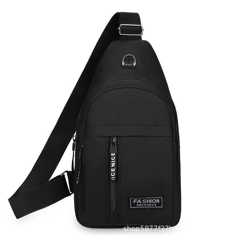 2025 Men's Trendy Oxford Cloth Crossbody Backpack - Korean Style, Casual, Waterproof