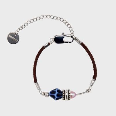 KIMZISU Stone Combi Bracelet - Blue Mineral _ BLUE