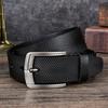 Men'S Belt Two-Layer Pin Buckle Leather Belt 100 Pure Cowhide Youth Learning Casual Overalls Belt