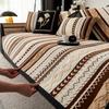 Light  Luxury High Warm Jacquard Tuffed Fleece Anti-Slip Sofa Cover for Living Room Couch Seat Cover, Universal Sofa Slipcover