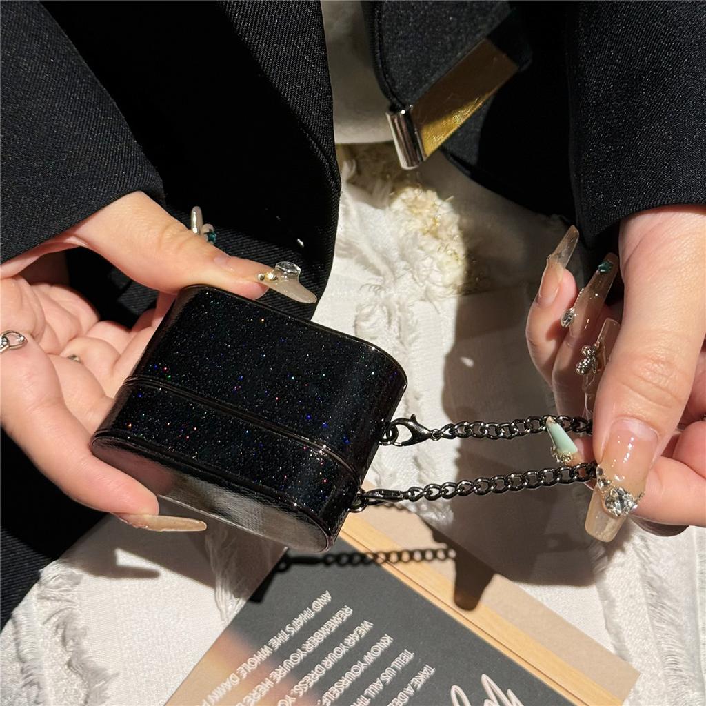 Glitter Bucket Bag for Apple AirPods 11th Generation Bluetooth Headset Protective Case Pro1 Headset Case Light Luxury