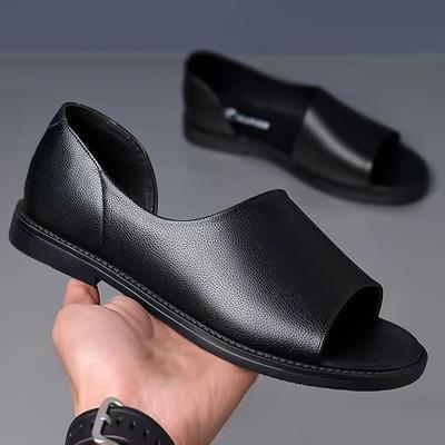 Sommer Neue Schuhe für Männer Mode Echtes Leder Sandalen Kuh Leder Casual Loafers Jugend Outdoor Cool Strand Schuhe