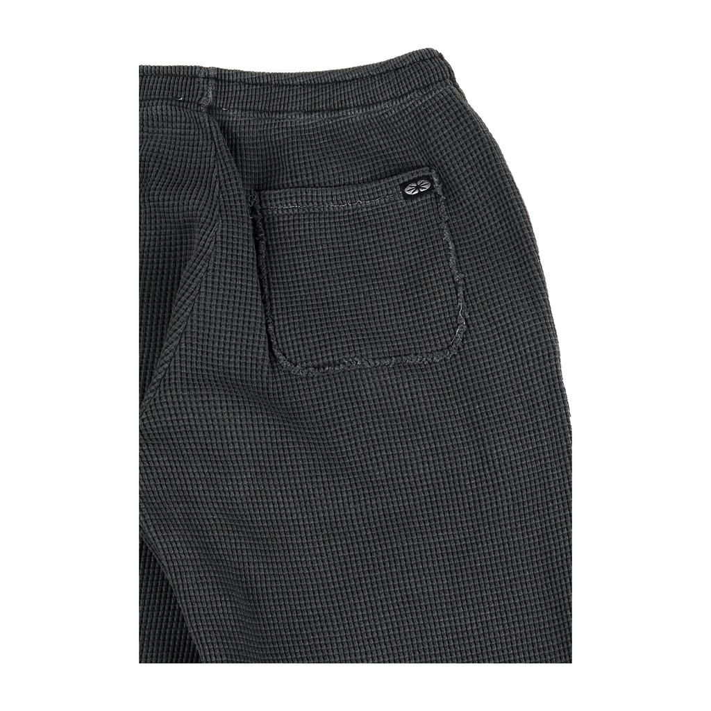 Ialtial Flame Waffle Appliqué Jogger Pants Charcoal