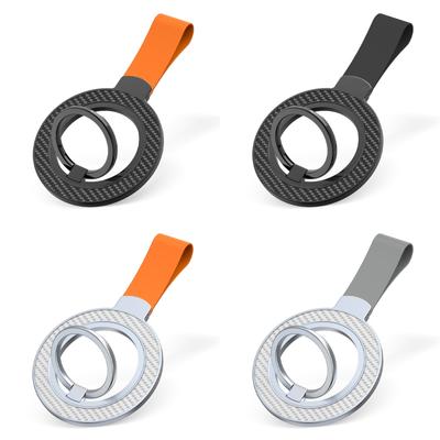 Universal Double-sided Magnetic Holder for Magsafe Mobile Phone Stand In Car Grip Finger Ring Bracket with Hand Strap for iPhone