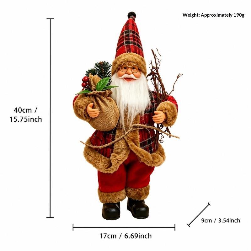 2026 Weihnachtsdekoration für Zuhause Weihnachtsmann Plüschpuppe 30cm Navidad Party Deko Xmas Ornamente Neujahrsgeschenk