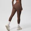 New solid color double-sided abraded tight-fitting high-waisted high-elastic breathable yoga pants sports running fitness yoga clothes