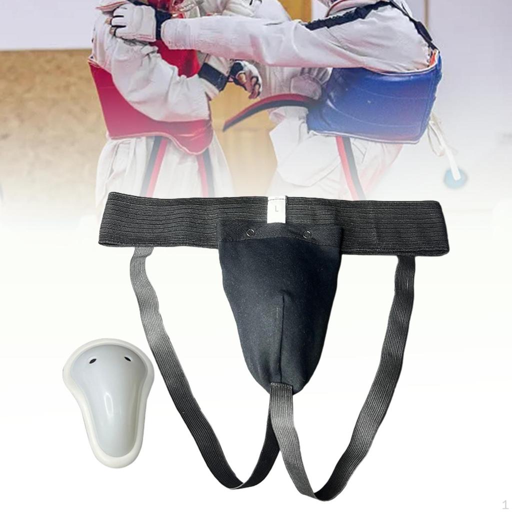 Mens Taekwondo Groin Protector Safe for Grappling Jockstrap Sanda Sparring