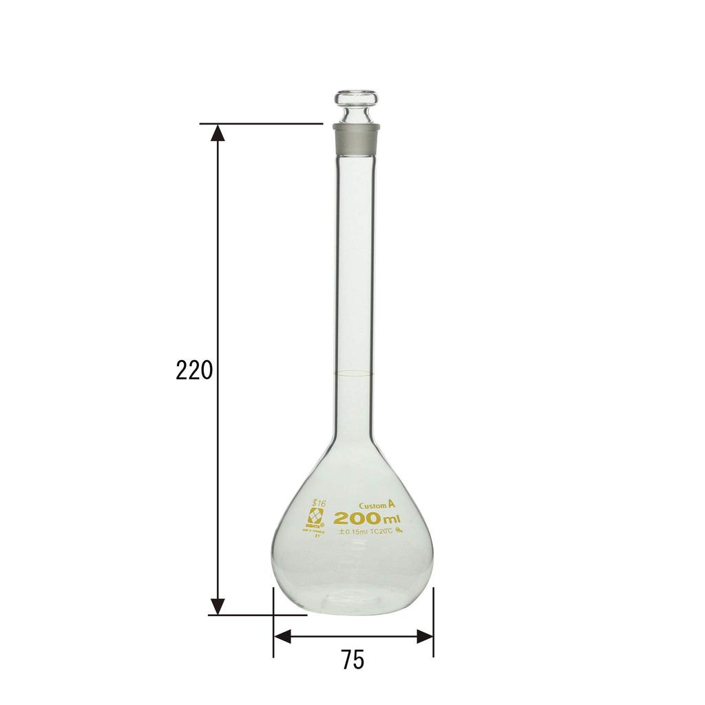 Shibata Scientific Volumetric Flask Custom A 200mL (026050-200)