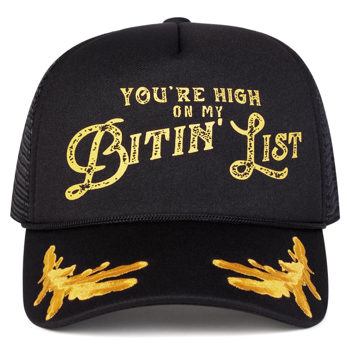 

Unisex You Re High On My Bitin List Print Baseball Net Caps Spring Summer Outdoor Adjustable Casual Hats Sunscreen Hat Cap
