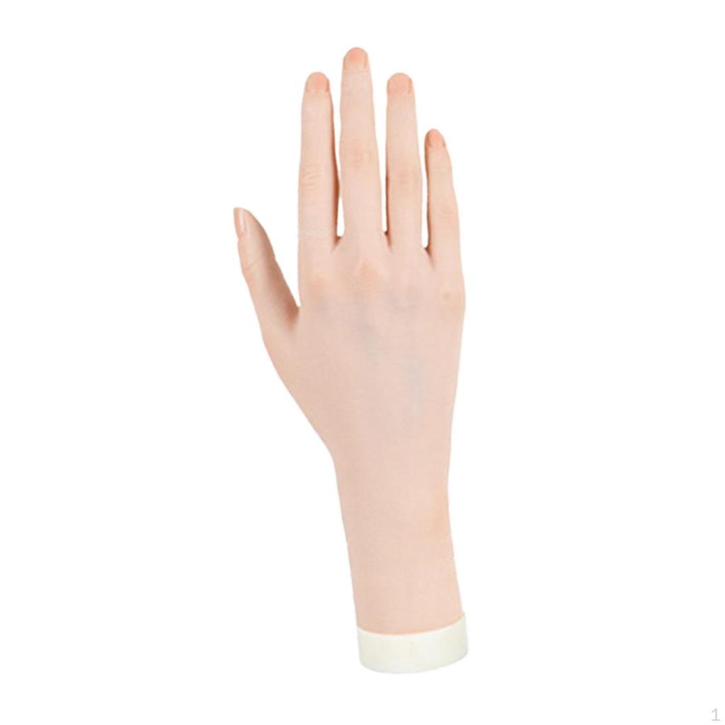 Mannequin Hand Jewelry Display Holder, Flexible Bendable Practice for Acrylic Nails,