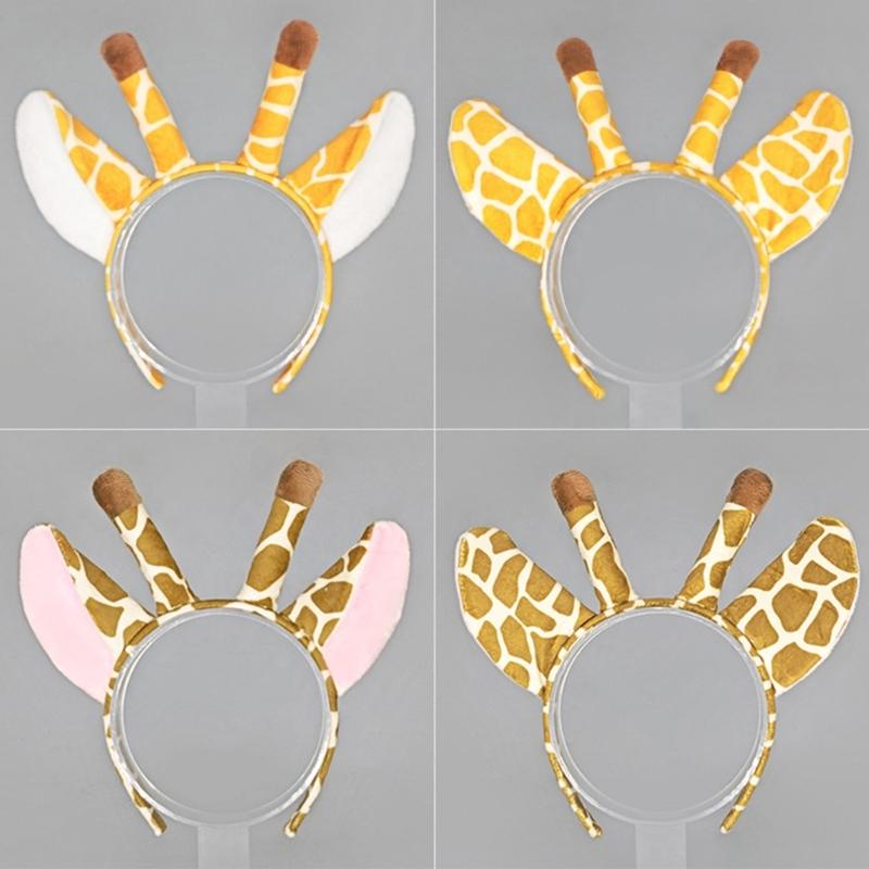 Realistic Giraffe Ears Hooves and Tail Plush Costume Set for Children Role Play Parties and School Event