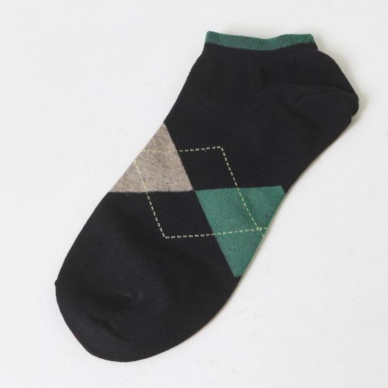 Daks Ankle 4 Pair Set Cotton Blend Check Color Mix Dbss5f901bk