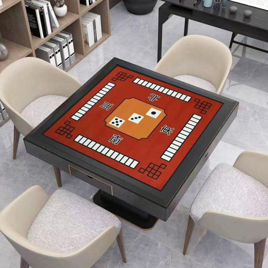 Tappetino Mahjong Spesso Silenzioso Effetto 3D Forte Assorbimento d'Acqua Ricamo Raffinato Antiscivolo Quadrato Panno Mahjong Tappetino per Tavolo da Poker Uso Domestico