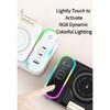 8 in 1 Magnetic Wireless Charger Retractable USB-C Cable RGB Ambient Light Alarm Clock Multi-Device Desk Station