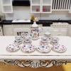 1 Set 15Pcs Miniature Tableware Ceramic Tea Set Dollhouse Playhouse Toys Pocket Mini Tea Set Mini Food Toys Gift