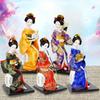 Boneca Geisha Japonesa Artesanato Asiático Feito à Mão Boneca Kimono Decoração de Mesa para Casa Miniaturas Escultura Coleção Presente Criativo