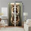 2 pcs, versatile polyester transparent curtains for home decoration Funny Raccoon for use in bedrooms and living rooms