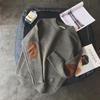 2023 Men's Trendy Thickened Korean-Style Sweater: Handsome, Versatile Knit Patch Design