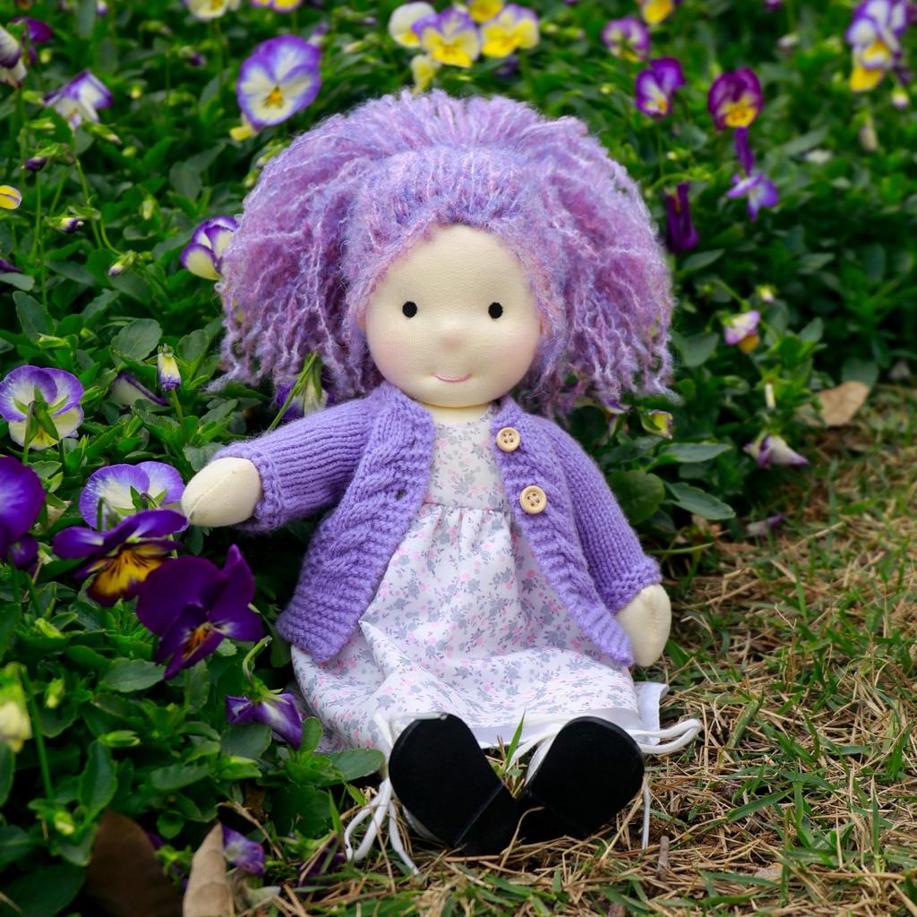 BlissfulPixie Waldorf Handmade Doll Cute Plush Girl Perfect for Kids Doll, - Fruzie, 30cm, Soft, Doll,