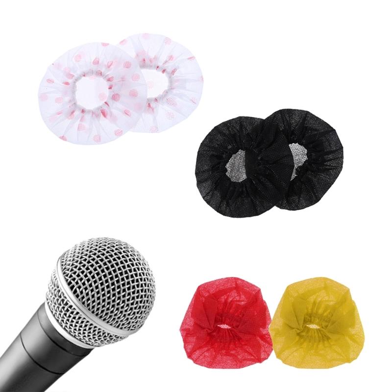 Disposable Non-woven Microphone Cover Mic Windscreen for Most Handled Microphone Clean Non-woven Fabric Mic Covers