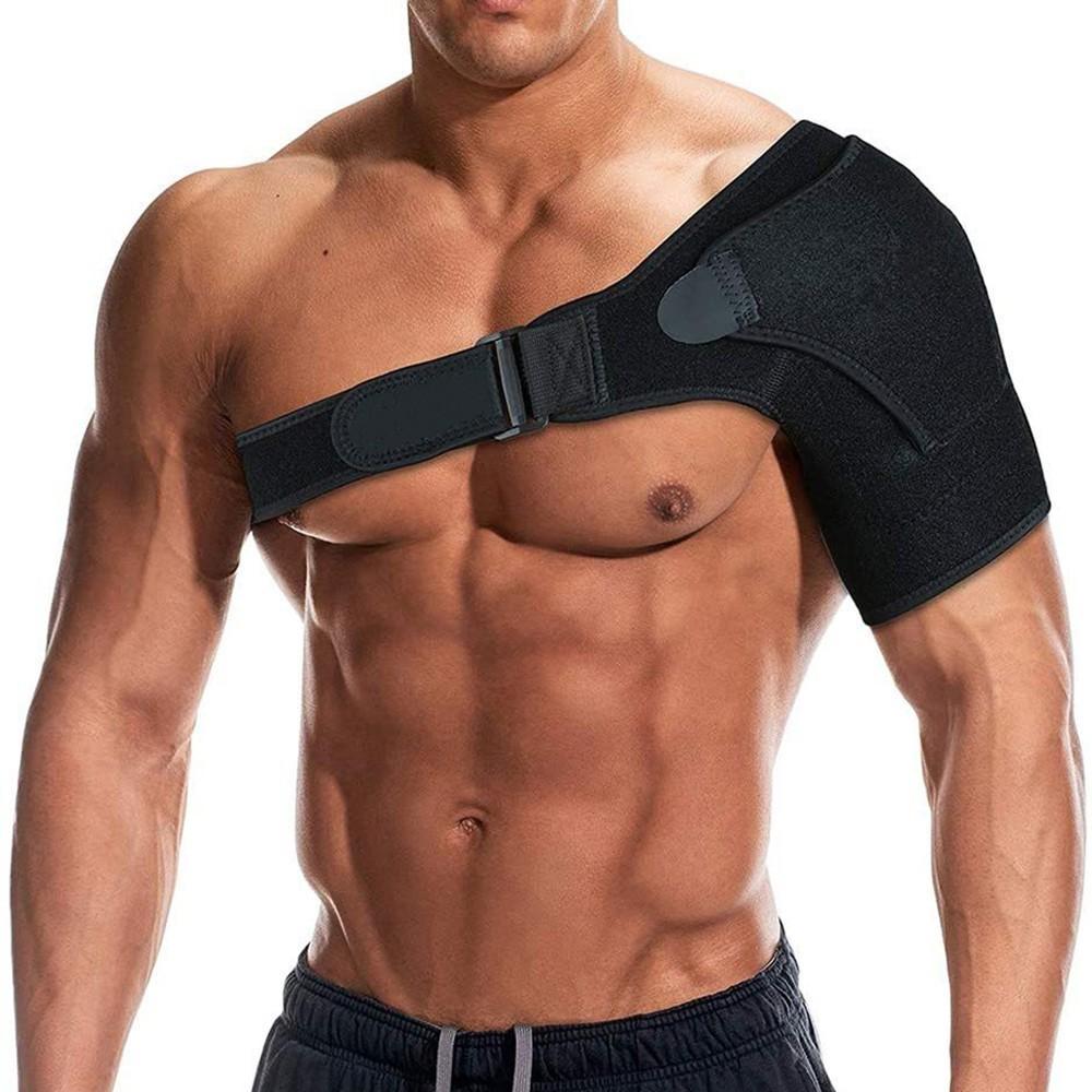 Adjustable Sports Shoulder Support New Cross-Border Anti-Strain Protector Breathable Waistband Weightlifting Strap Stable чёрный