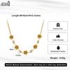 EFFIE QUEEN Stainless Steel 18k Gold & Zirconia Flower Chain Choker Necklace Romantic Jewelry for Women, Men Banquet Gift STKN10