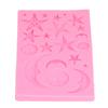 Sun Moon Star Cake Fondant Molds Silicone Cupcake Decoration Molds for Pudding Ice Cream