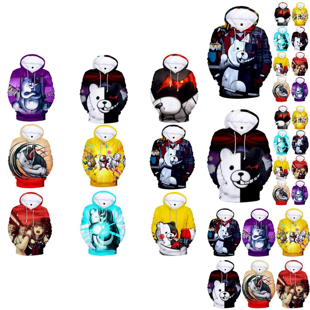 Danganronpa Monokuma Hoodie Extravagantly Soft Unisex Pullover For Anime Fans