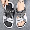 Nové sandály pro pánské letní módní plážové boty Dvojúčelové protiskluzové vnější oblečení Trendové pantofle pro mládež pro volný čas pro muže