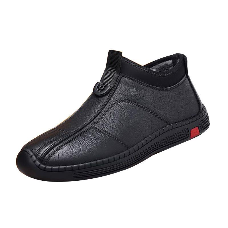 Men's Leather Shoes Business Dress Casual Leather Shoes Low Top Breathable Doudou Shoes Work Shoes Business Casual