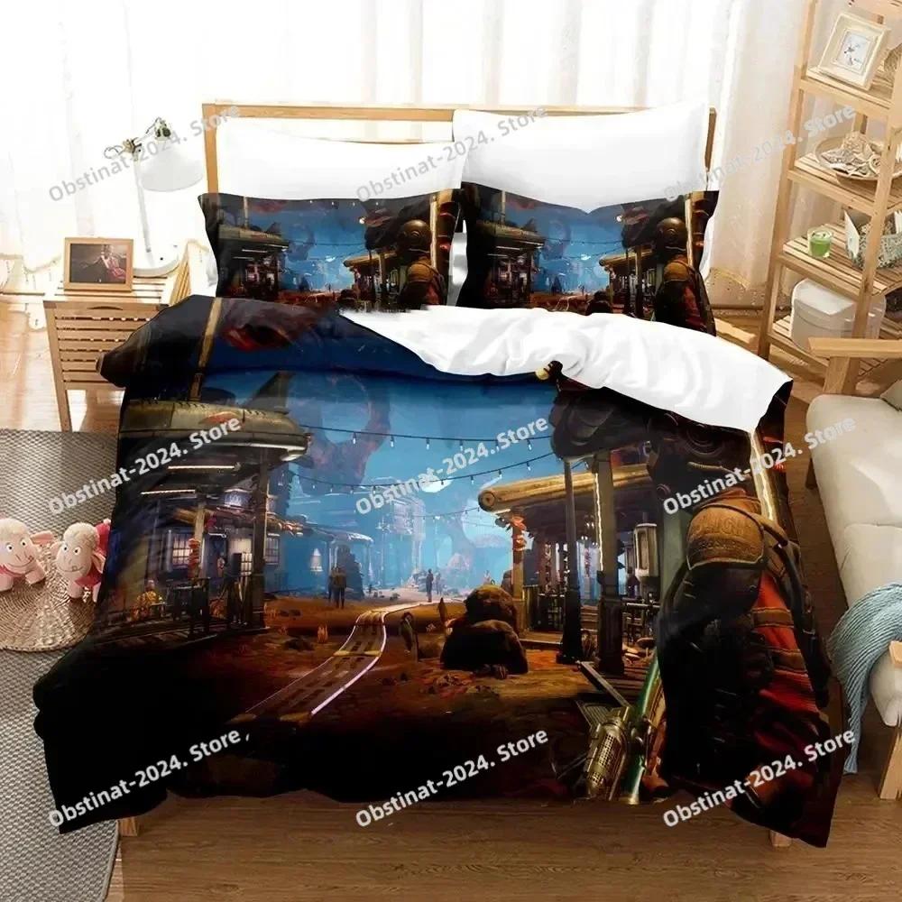 3D Game Outer Worlds Bedding Set Printed Single Comforter Quilt Bed Cover Duvet Cover Pillow Case 3 Pieces Sets Kids Adult Size