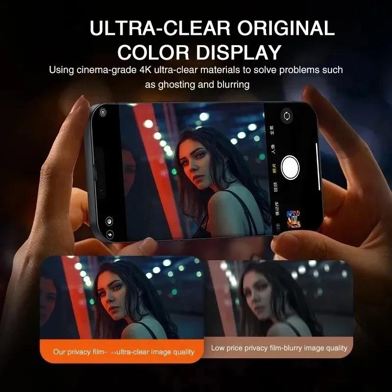 3-1Pcs Privacy Tempered Glass For iPhone 17 11 13 12 16 Pro Max 14 15 Plus 16E 17Air Screen Protector Easy Install Dust Free Box