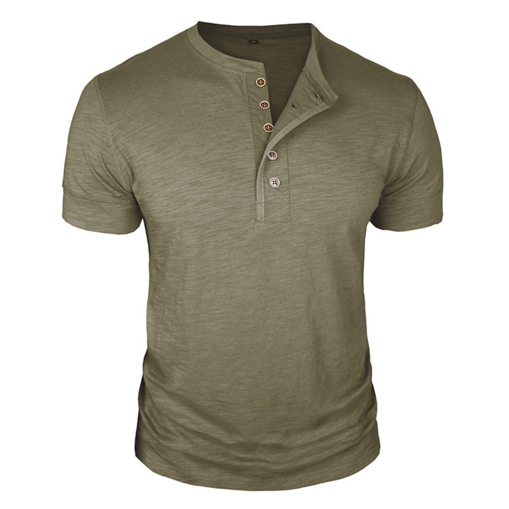 Men's Shirt Casual Round-neck T-Shirt Top