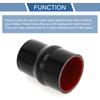 X AUTOHAUX 1 Piece Inner Diameter 57-63mm/224"-248" Length 102mm/402" Black Red Car Silicone Hose