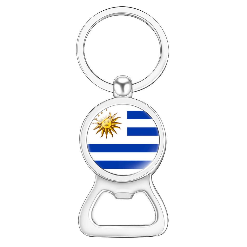 Flag Flag Bottle Opener Keychain International Sports Events Beer Bottle Opener Metal Keychain Backpack Decor Party-Celebration