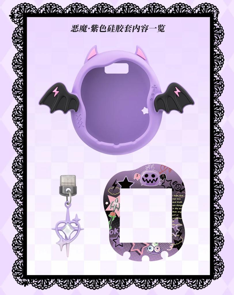 Uni Demon Theme Silicone Protective Case with Screen Protector Dust Plugs