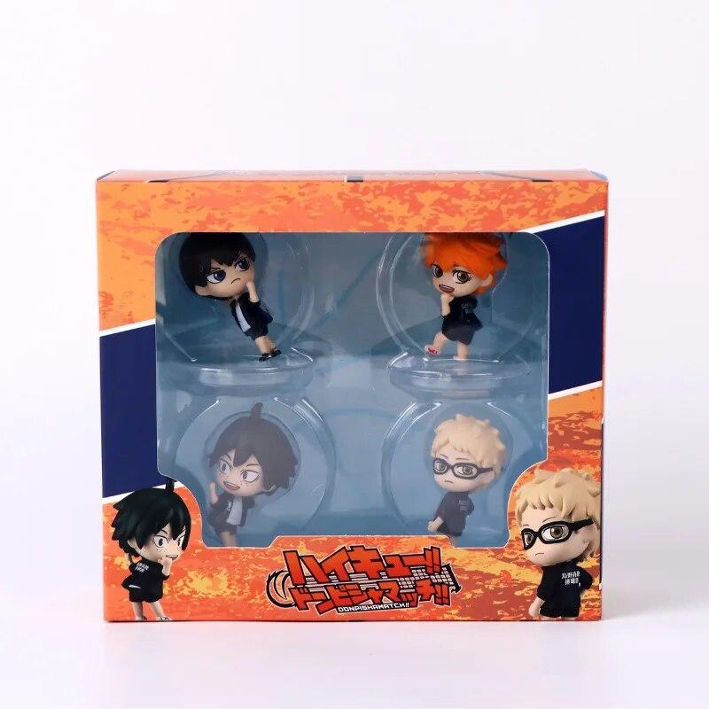 

4Pcs Haikyuu Figure Tobio Kageyama Model Hinata Shoyo Toy Tsukishima Kei Gift Колекційна іграшка original box
