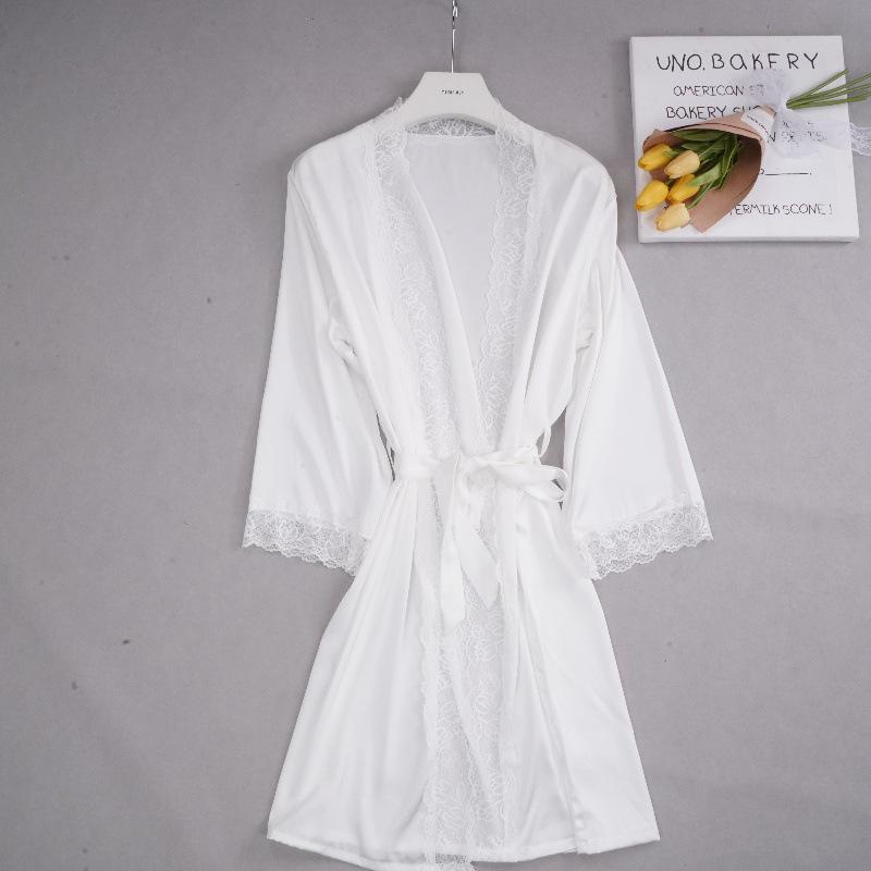 

2024 Pure Desire Lace Nightgown & Tie Bathrobe Set XL