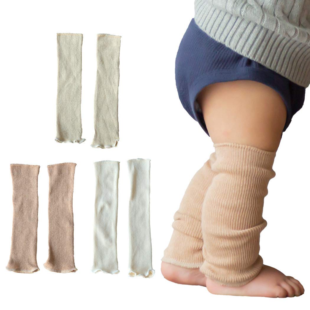 

Гетры детские органический хлопок трикотаж в рубчик для девочек и мальчиков, сделано в Японии [SOWAN], 3 пары (Экрю/зеленый/коричневый)