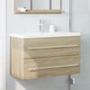Washbasin Cabinet with Rustic Wood Look 80 X 38.5 X 48 Cm