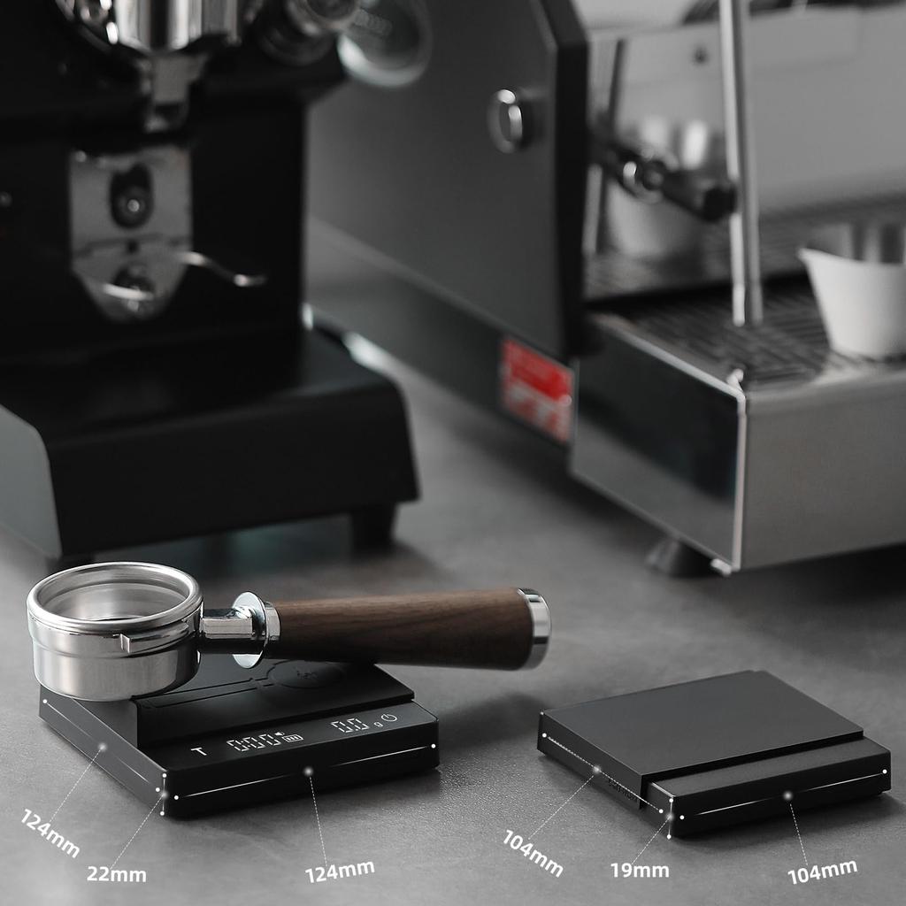 MHW-3BOMBER Mini Coffee Scale, Digital Drip Scale, High-Precision Weighing Instrument with 0.1g Accuracy, 0.3g-2000g Measurement Range, and Timer