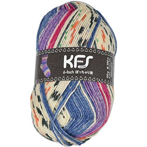 

Opal Yarn, Opal Original Color 6-Ply, Chubby KFS162. My Smile/Blue-Purple Multicolor