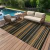 VIKAMA Tapete de Jardim Exterior Impermeável Portátil Carpete Exterior Dupla Face Mat de Campismo Caravan Tapete Exterior Xadrez Moderno