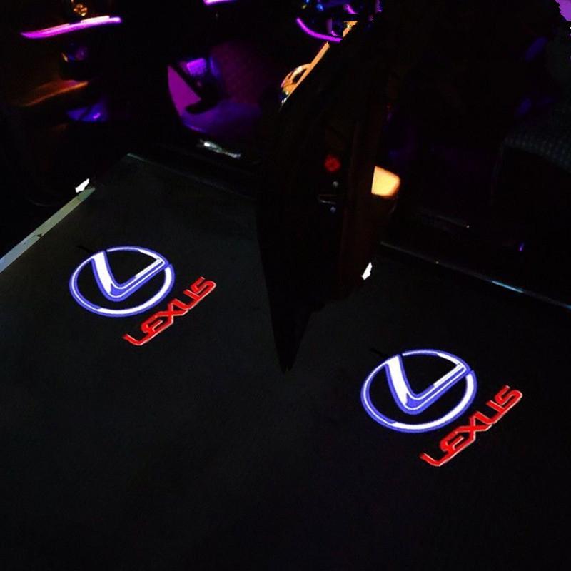 

Автомобильная подсветка приветствия двери для Lexus ES IS LX RX GS GX LC RC UX LS Иконка нового автомобиля HD Лампа Светодиодный проектор Тень призрака 2PCS