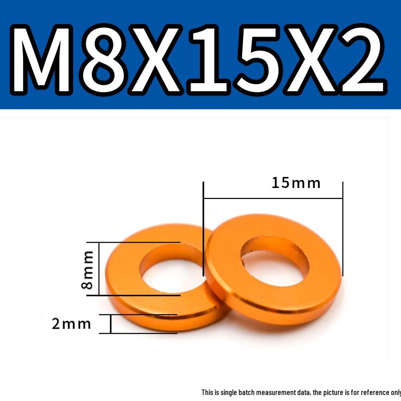Colorful Aluminum Alloy Flat Washer & Spacer (M4/M5/M6/M8)
