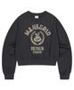 MAHAGRID Vintage College Crop Sweatshirt Charcoal(Mg2Effm470A)