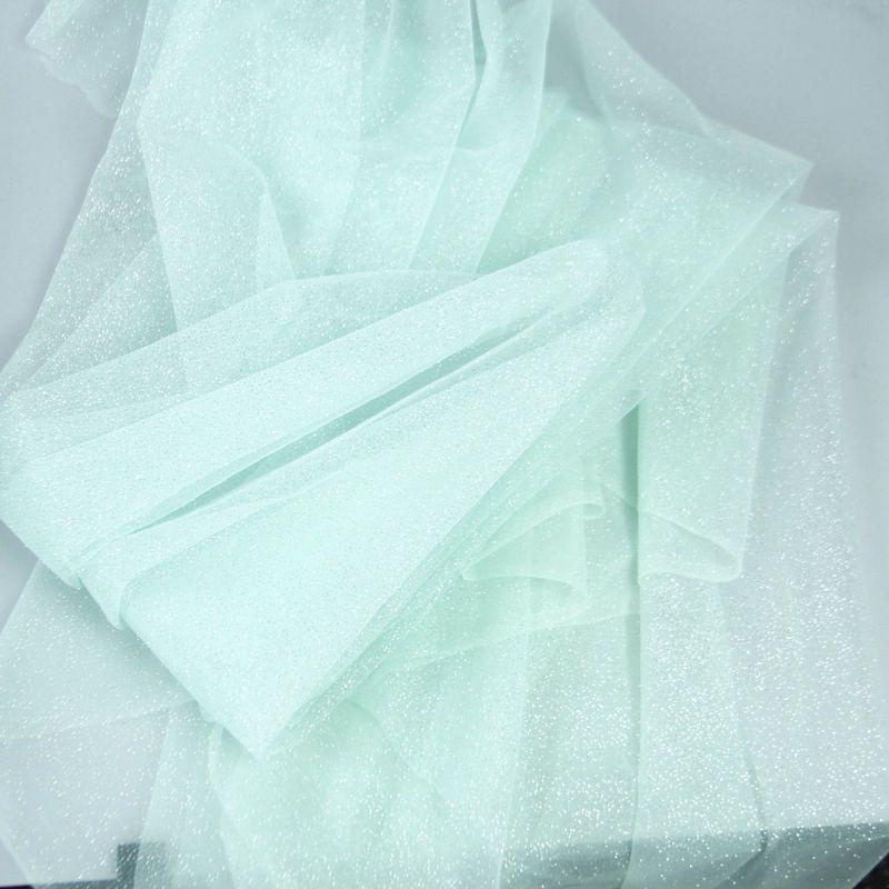 Soft silver fine powder shining golden mesh fabric suitable for wedding dresses formal gowns and designer clothing fabrics
